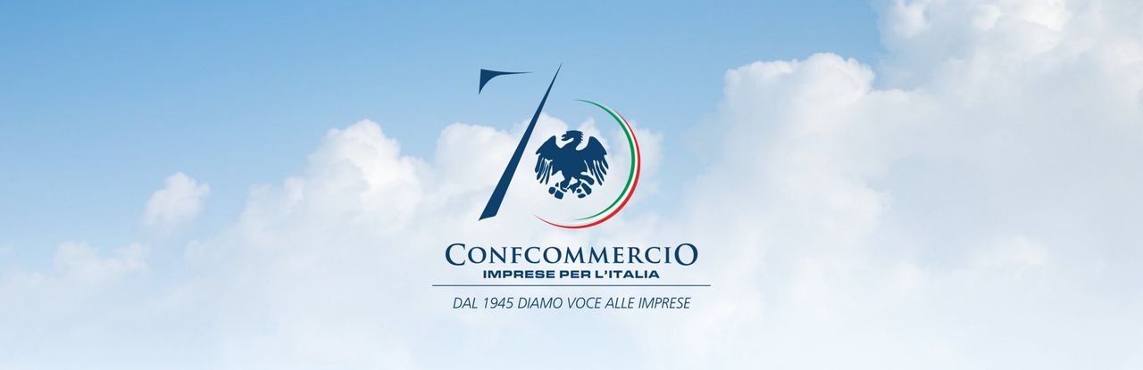 Logo con nuvole 70° Anniversario Confcommercio