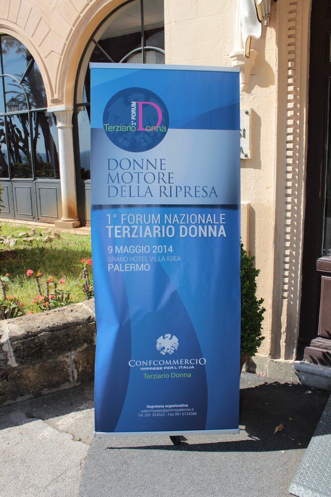 Banner 1° Forum Nazionale Terziario Donna "Donne Motore della Ripresa" 
