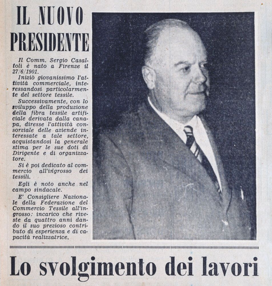 Articolo sull'elezione del nuovo Presidente di Confcommercio Sergio Casaltoli 