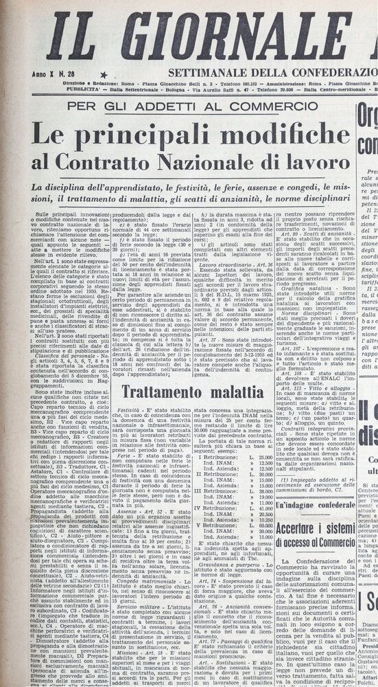 "Le principali modifiche la Contratto Nazionale di Lavoro"