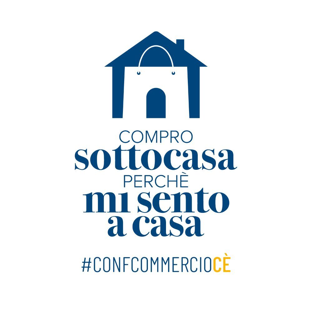 Logo iniziativa Confcommercio "Compro sotto casa perché mi sento a casa"