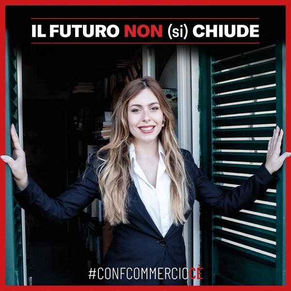 Banner Campagna Confocommercio "Il Futuro non (si) chiude"